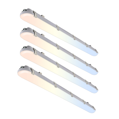 IP66 ETL FCC 15W-100W Damp Triproof Light Led Flat Triproof Batten Voor magazijn Voedselstof Fabriek Koelopslag
